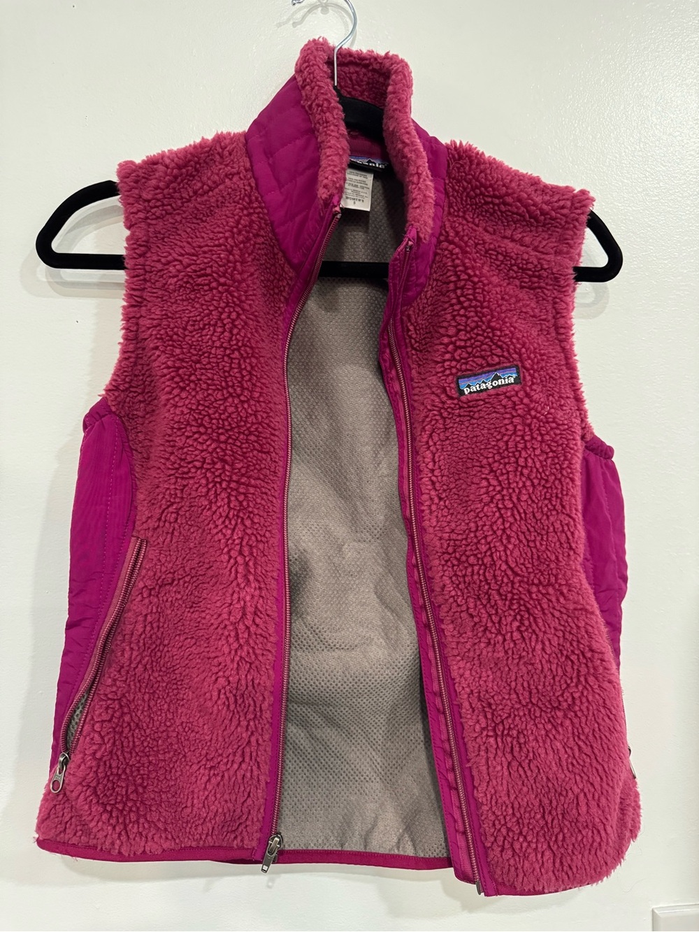Patagonia Magenta Sherpa Fleece Vest